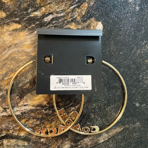 Coach Hoop Earring -Gold - Picture 4 of 5